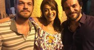 Juliana Paes com Emilio Dantas e Rodrigo Lombardi, seus amantes em A Força do Querer - Foto: Reprodução/ Instagram