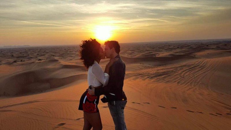 Raissa Santana se declarou para o namorado ao pôr-do-sol - Foto: Reprodução/ Instagram