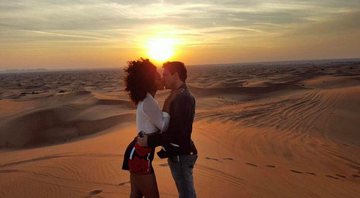 Raissa Santana se declarou para o namorado ao pôr-do-sol - Foto: Reprodução/ Instagram