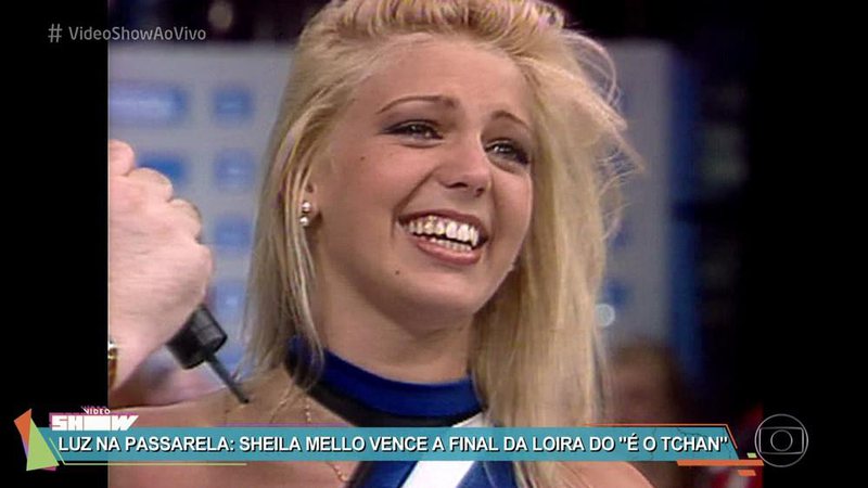 Sheila Mello foi escolhida a nova loira do Tchan em 1998 - Foto: TV Globo