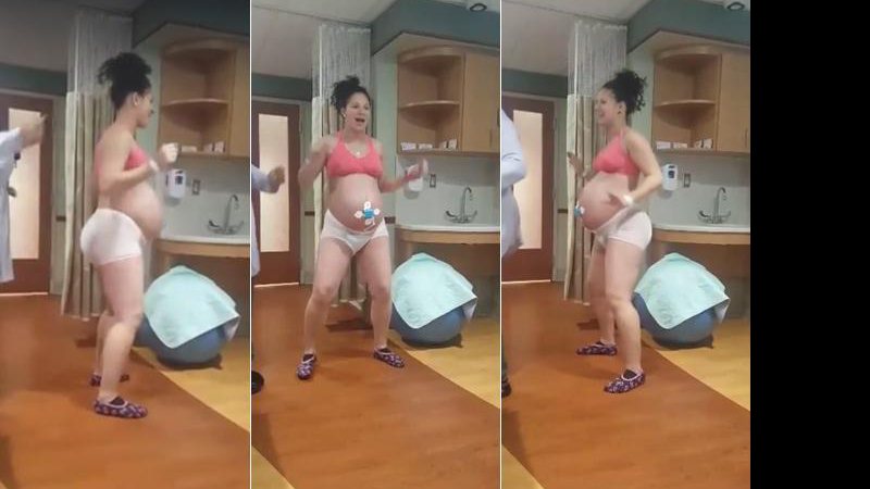 Amber Bush e a cunhada dançaram na sala de parto - Foto: Reprodução/ Facebook