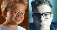 Jonathan Lipnicki em O Pequeno Stuart Little, e atualmente, aos 26 anos - Foto: Reprodução/ Instagram