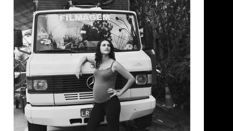Débora Nascimento nos bastidores do filme argentino Viagem - Foto: Reprodução/ Instagram