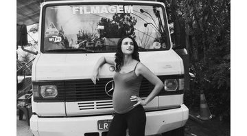 Débora Nascimento nos bastidores do filme argentino Viagem - Foto: Reprodução/ Instagram