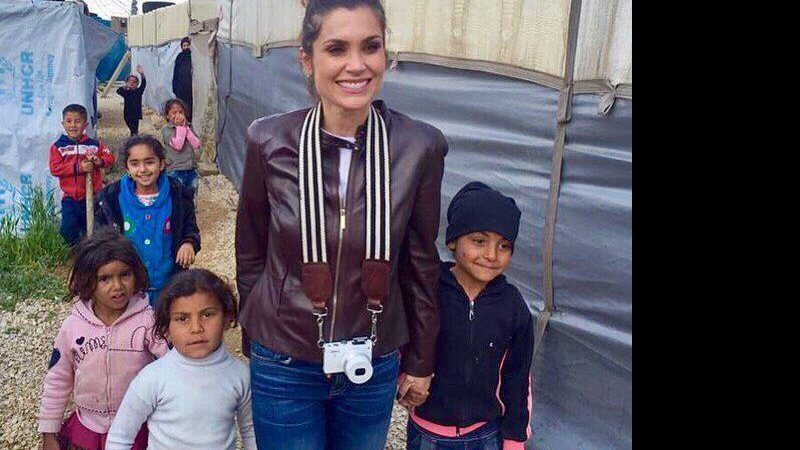 Voluntárias da IKMR, Flávia Alessandra, Priscila Fantin e Daniele Suzuki visitaram campos de crianças refugiadas na Páscoa - Foto: Reprodução/ Instagram
