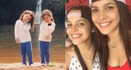 As gêmeas Mayla e Emily Araújo na infância, e atualmente - Foto: Reprodução/ Instagram