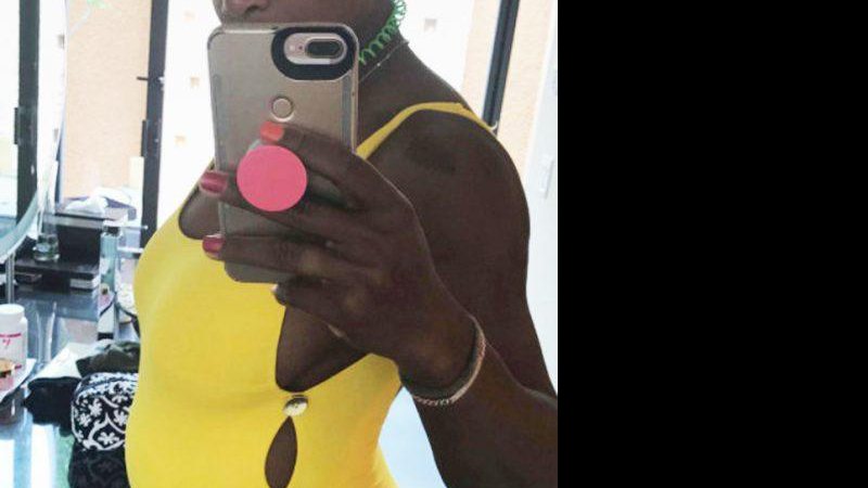 Serena Williams exibe a barriga de sua primeira gravidez - Foto: Reprodução/ Instagram