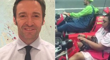 Hugh Jackman foi surpreendido por corredores de kart em semáforo no Japão - Foto: Reprodução/ Instagram
