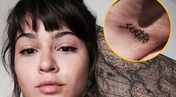Giullia Buscacio tatuou a palavra “sertão” na sola do pé - Foto: Reprodução/ Instagram