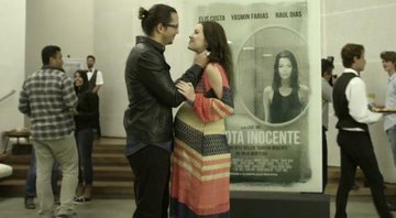 Gui e Júlia no lançamento do filme inspirado em seu livro - Foto: TV Globo