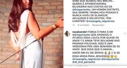 Luiza Brunet denunciou “ataques virtuais” em sua página no Instagram - Foto: Reprodução/ Instagram