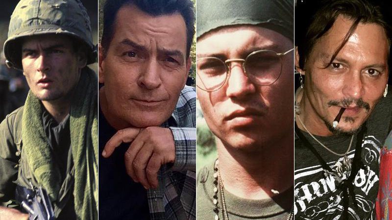 Johnny Depp, Charlie Sheen e Kevin Dillon comemoram os 30 anos do filme Platoon - Foto: Reprodução/ Instagram
