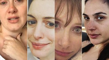 Adele, Anne Hathaway, Bryce Dallas Howard e Gal Gadot de “cara limpa” - Foto: Reprodução/ Instagram