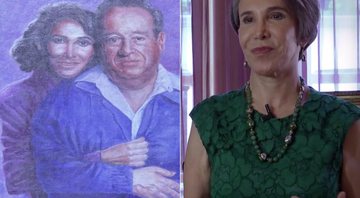 Florinda Meza falou sobre a dificuldade de conseguir trabalho aos 68 anos; à esquerda, um quadro dela junto com o marido, Roberto Bolaños - Foto: Reprodução/ El Universal