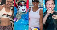 Da direita para esquerda: a lutadora Kalindra Faria, a drag queen Isabelita dos Patins, a jogadora de vôlei Jaqueline Silva, e o cantor Wesley Safadão - Foto: TV Globo/ Montagem CENAPOP