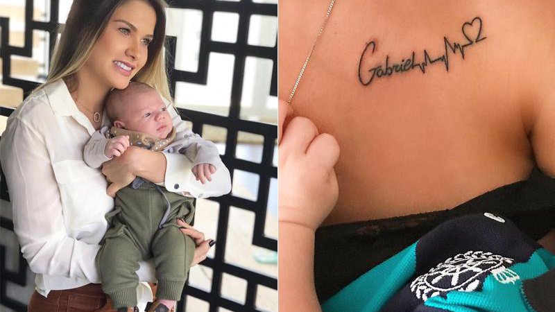 Andressa Suita fez tatuagem para homenagear o filho Gabriel - Foto: Reprodução/ Instagram