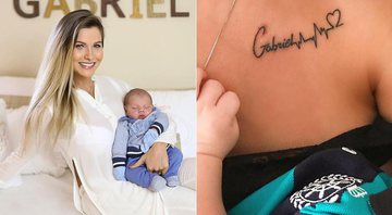 Andressa Suita fez tatuagem para homenagear o filho Gabriel - Foto: Reprodução/ Instagram