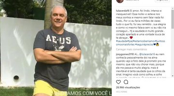 Marcelo Rezende recebeu homenagem de Luciana Lacerda no Instagram - Foto: Reprodução/ Instagram