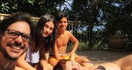 Lúcio Mauro Filho com os filhos, Bento e Luíza, e a mulher, Cíntia Oliveira - Foto: Reprodução/ Instagram