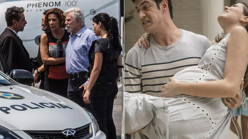 Lígia e Athaíde serão presos no aeroporto e Eric terá que sair às presas com Luiza - Foto: TV Globo