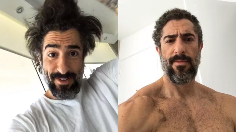 Marcos Mion antes e depois de mudar o visual - Foto: Reprodução/ Instagram