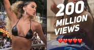 Anitta comemora os 200 milhões de visualizações do videoclipe de Vai Malandra - Foto: Reprodução/ Instagram