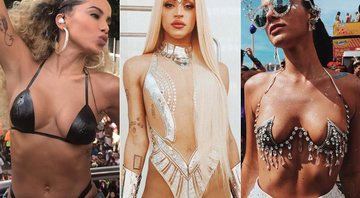 Anitta, Pabllo Vittar e Bruna Marquezine fizeram o Twitter ferver neste carnaval - Foto: Reprodução/ Instagram e André Nicolau (Pabllo e Marquezine)