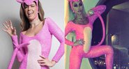 Camila Coutinho e Sabrina Sato usando a fantasia de Pantera Cor-de-rosa - Foto: Lana Pinho/ Reprodução/ Instagram
