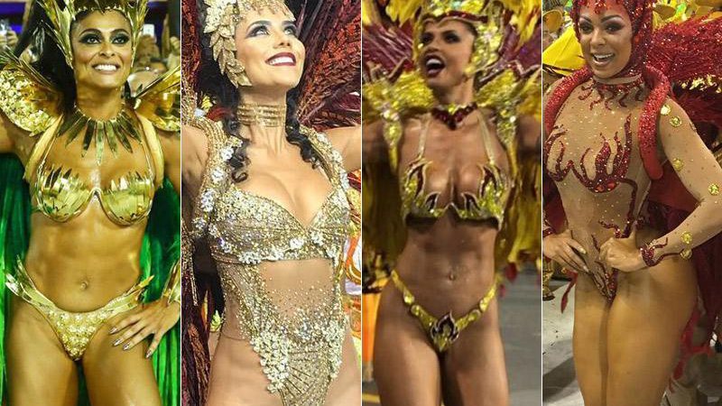 Juliana Paes, Daniela Albuquerque, Cacau Colucci e Letícia Guimarães no Carnaval 2018 - Foto: Reprodução/ Instagram
