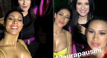 Simone e Simaria fizeram a festa com Laura Pausini nos bastidores da gravação do videoclipe de Novo - Foto: Reprodução/ Instagram