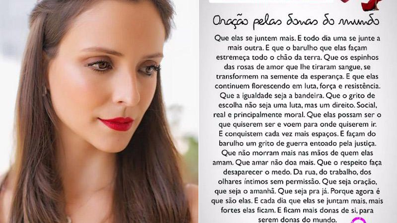 Ana Lúcia compartilhou mensagem para homenagear as mulheres - Foto: Reprodução/ Instagram