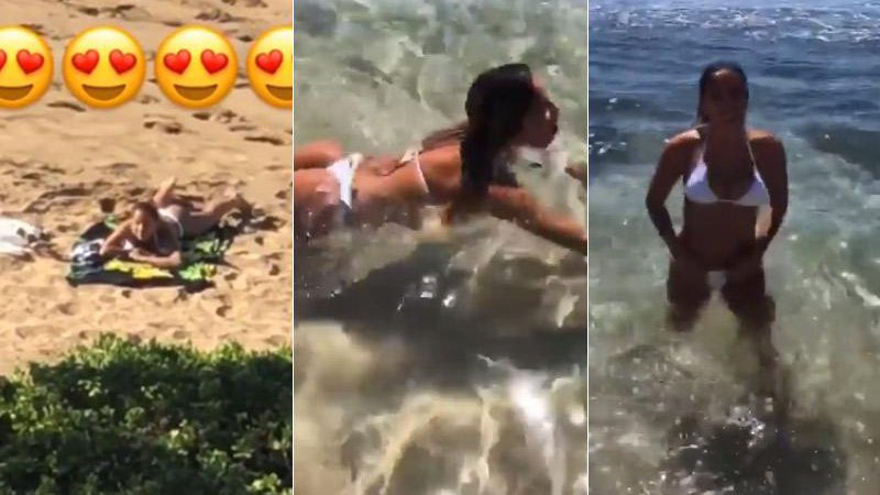 Thiago Magalhães mostra Anitta curtindo o mar do Havaí - Foto: Reprodução/ Instagram