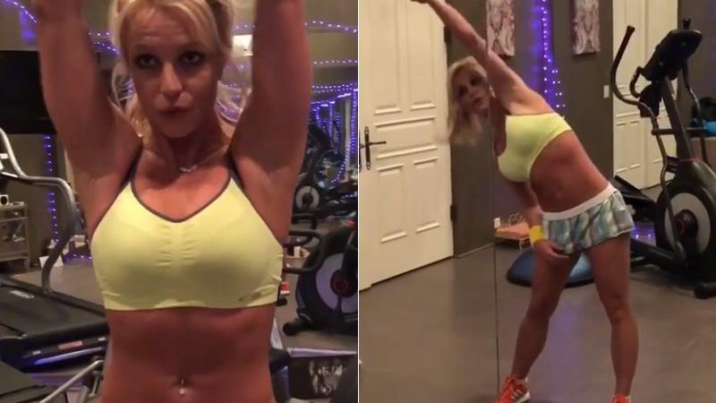 Britney mostra treino em sua academia para os seguidores - Foto: Reprodução/ Instagram