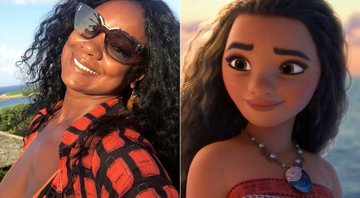Cris Vianna foi comparada com a princesa Moana, da Disney - Foto: Reprodução/ Instagram/ Montagem CENAPOP