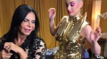 Gretchen ensinou coreografia de Conga para Katy Perry antes de show em São Paulo - Foto: Reprodução/ Instagram/ @hugogloss