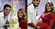 Rafael Cardoso e a mulher, Mariana Bridi, no chá de bebê de Valentim, o segundo filho do casal - Foto: Reprodução/ Instagram
