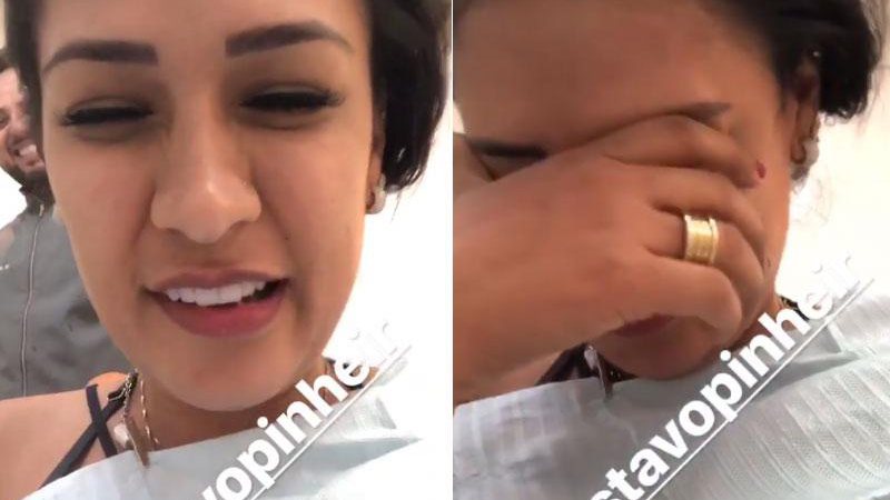 Simone tenta falar com os fãs após levar anestesia para procedimento dentário - Foto: Reprodução/ Instagram