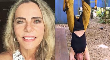 Bruna Lombardi mostrou exercício no tecido acrobático em sua página no Instagram - Foto: Reprodução/ Instagram