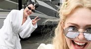 Elle Fanning compartilhou foto divertida dela e de Angelina Jolie nos bastidores de Malévola 2 - Foto: Reprodução/ Instagram