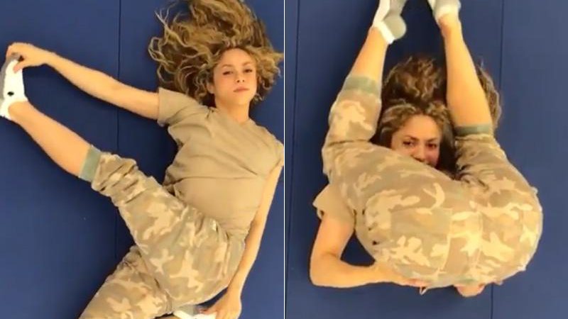 Shakira mostrou os alongamentos que faz antes de suas apresentações - Foto: Reprodução/ Instagram