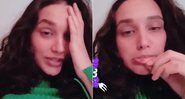 Débora Nascimento foi com tanta sede ao prato que acabou machucando o lábio - Foto: Reprodução/ Instagram