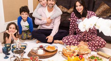 Marcos Mion com a mulher, Suzana Gullo, e os filhos Romeo, Stefano e Donatella - Foto: Reprodução/ Instagram