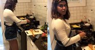 Mariana Goldfarb foi surpreendida por Cauã Reymond na cozinha - Foto: Reprodução/ Instagram