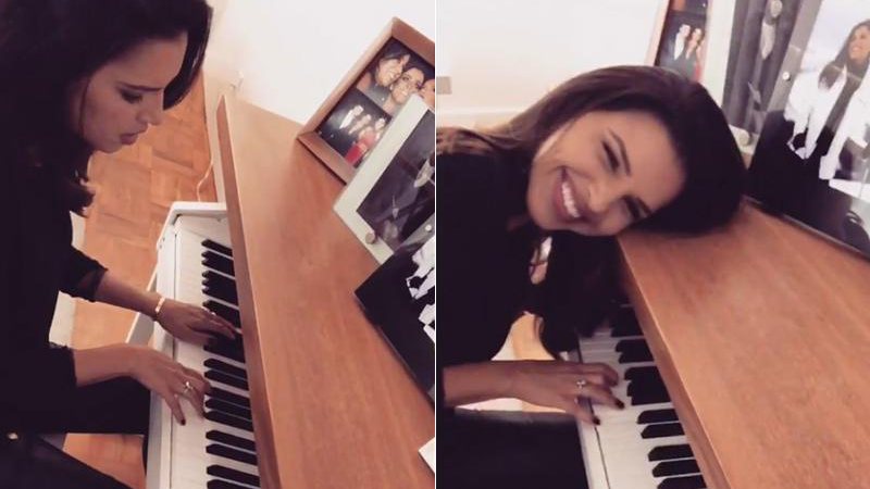 Mariana Rios deu uma palhinha de Million Reasons, de Lady Gaga, no piano - Foto: Reprodução/ Instagram