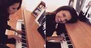 Mariana Rios deu uma palhinha de Million Reasons, de Lady Gaga, no piano - Foto: Reprodução/ Instagram