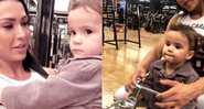 Gracyanne Barbosa interrompeu o treino para brincar com a netinha, Alice, de 1 ano - Foto: Reprodução/ Instagram