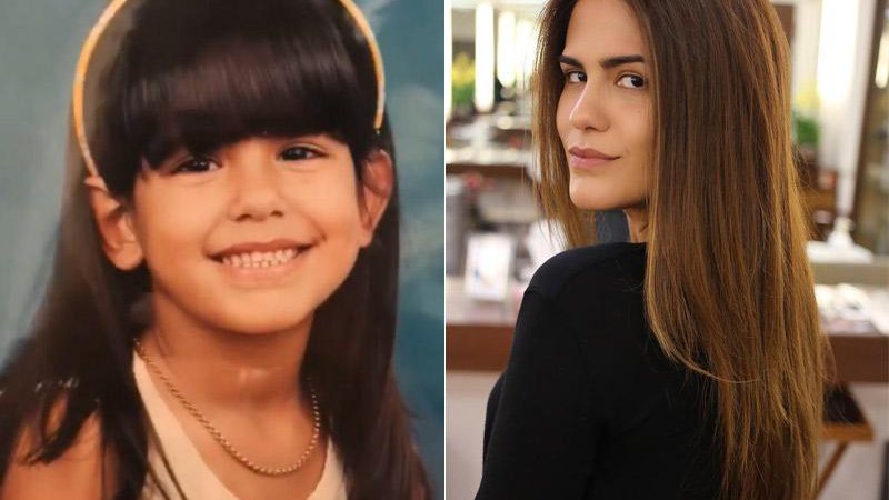Antonia Morais em foto da infância, e atualmente - Foto: Reprodução/ Instagram
