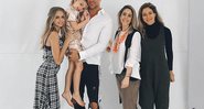 Fernando Scherer posou com as filhas, Brenda e Isabella, e homenageou as ex-mulheres - Foto: Reprodução/ Instagram