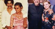 Ratinho e a mulher, Solange, no dia do casamento, há 37 anos, e em foto atual - Foto: Reprodução/ Instagram