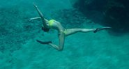Sasha Meneghel demonstrou ter habilidade na água em postagem no Instagram -Foto: Reprodução/ Instagram